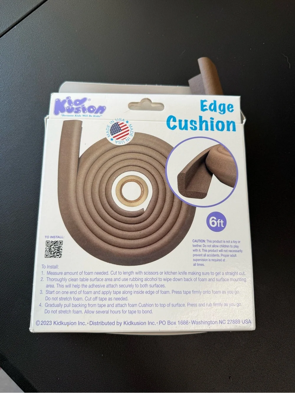 Brown Edge Cushion - 6ft Childproof Foam Guard